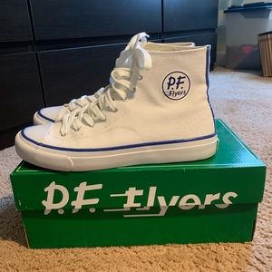 White PF Flyer (with blue details) high tops